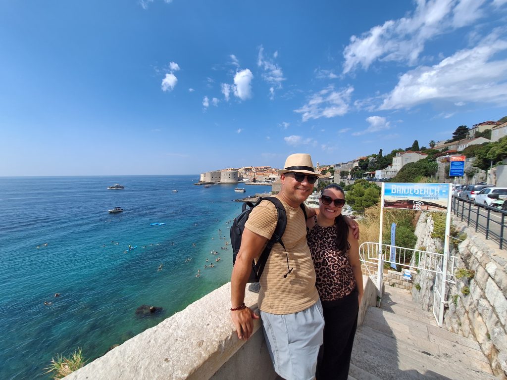 ken and lori in dubrovnik beach