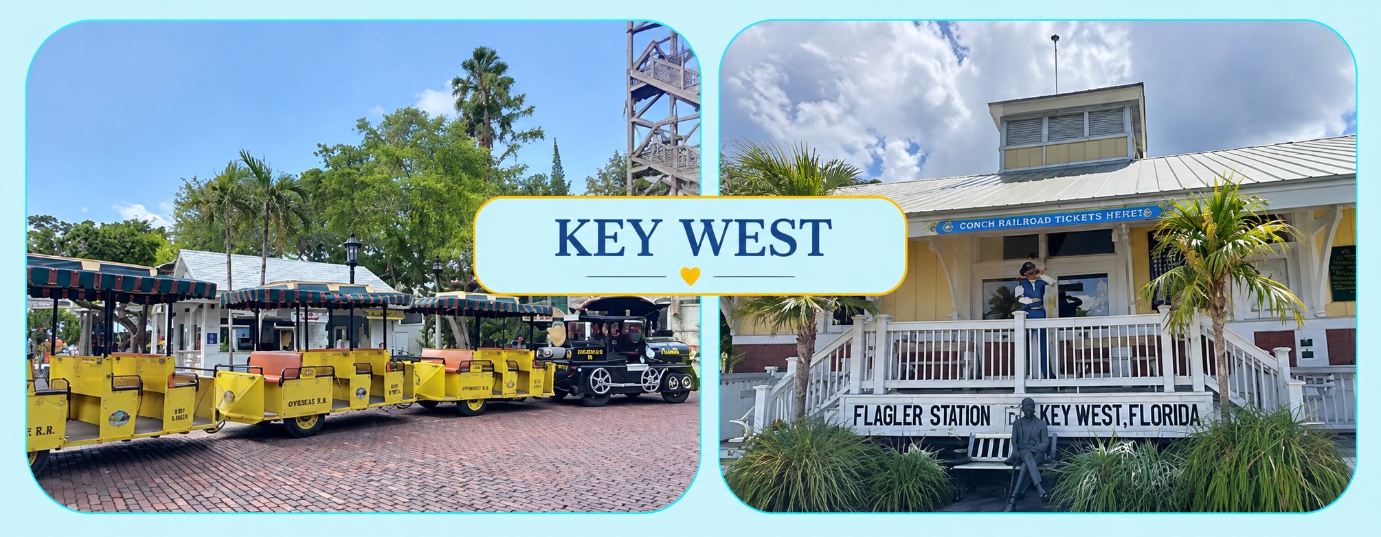 Key West Conch Train Postcard