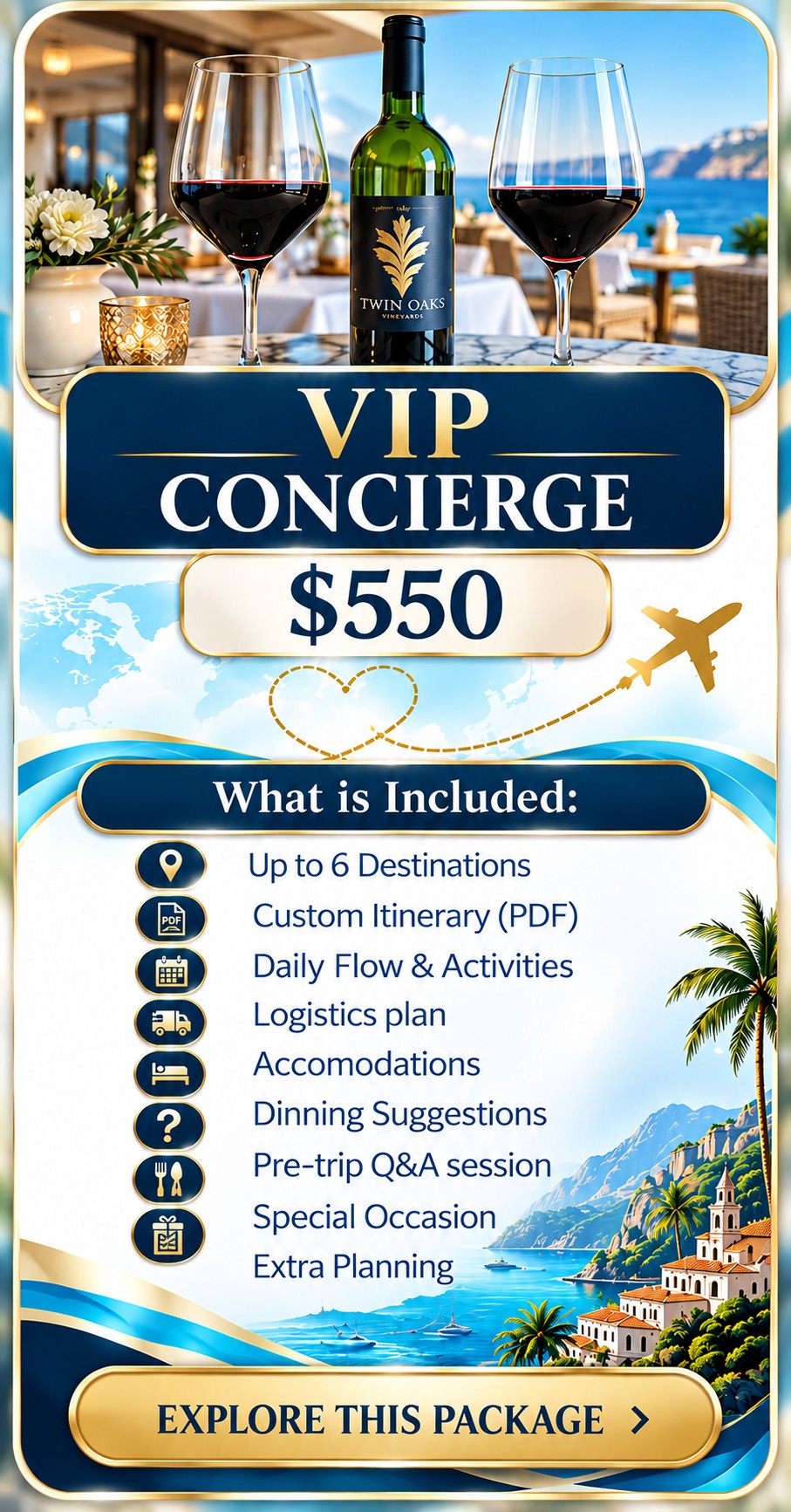 Luxury Mediterranean VIP Concierge Travel Package
