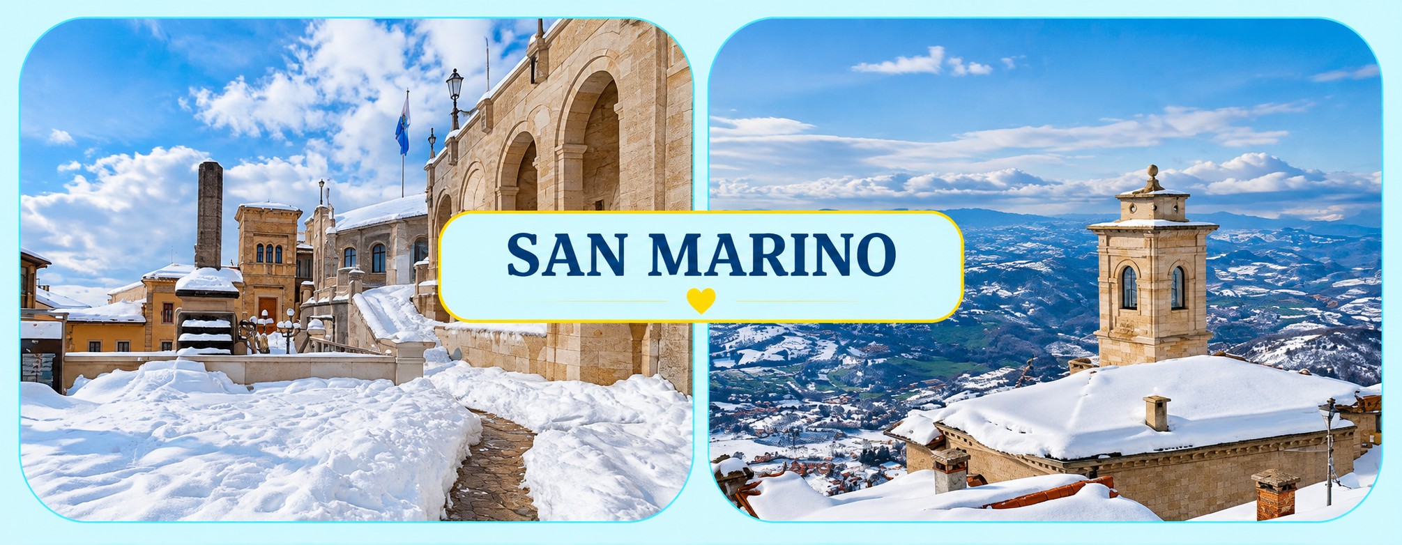 San Marino Winter Postcard