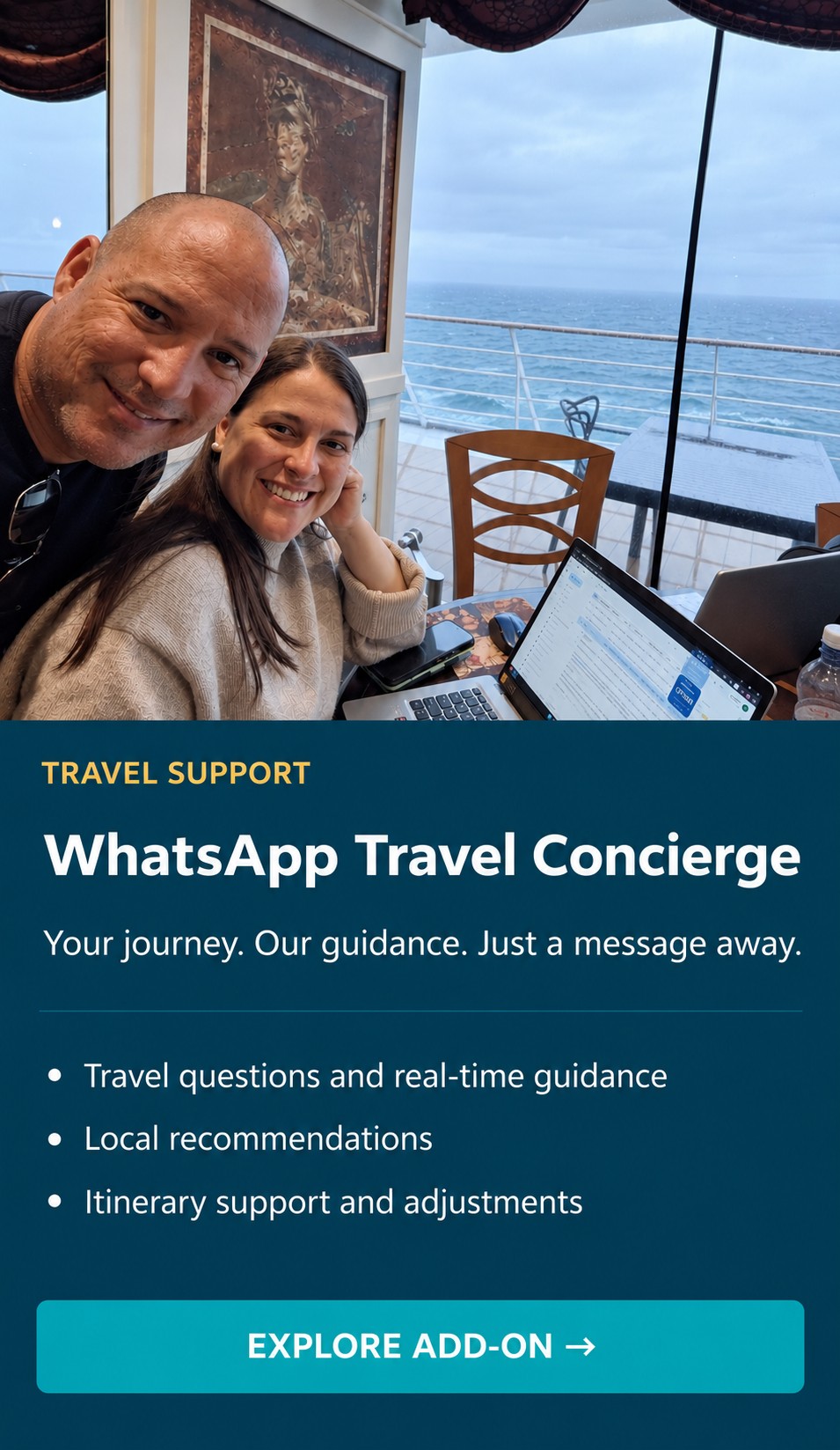 WhatsApp Travel Concierge at Sea