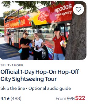 split - hop on hop off tour